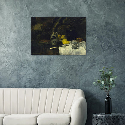 LEMONS AND BOTTLE OF DUTCH GIN 1896 - Henri Matisse Brushed Aluminum Print - 70x100 cm / 28x40 inches | Henri Matisse Aluminum Print | Henri Matisse Prints