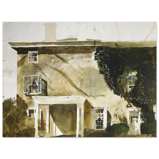 Andrew Wyeth - THE HATTON HOUSE 1967 Wall Art - 21x29.7 cm / 8x12" - Fine Art Poster-canvas - -