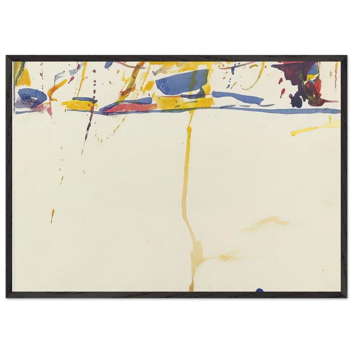 SF59-040 - Sam Francis 70x100 cm / 28x40 inches Framed Art Print – Black Wooden Frame