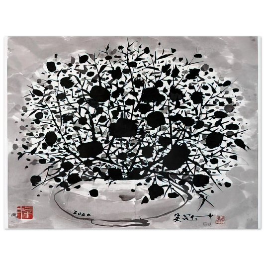 Wu Guanzhong - Flower - 2000  75x100 cm / 30x40inches Fine Art Poster