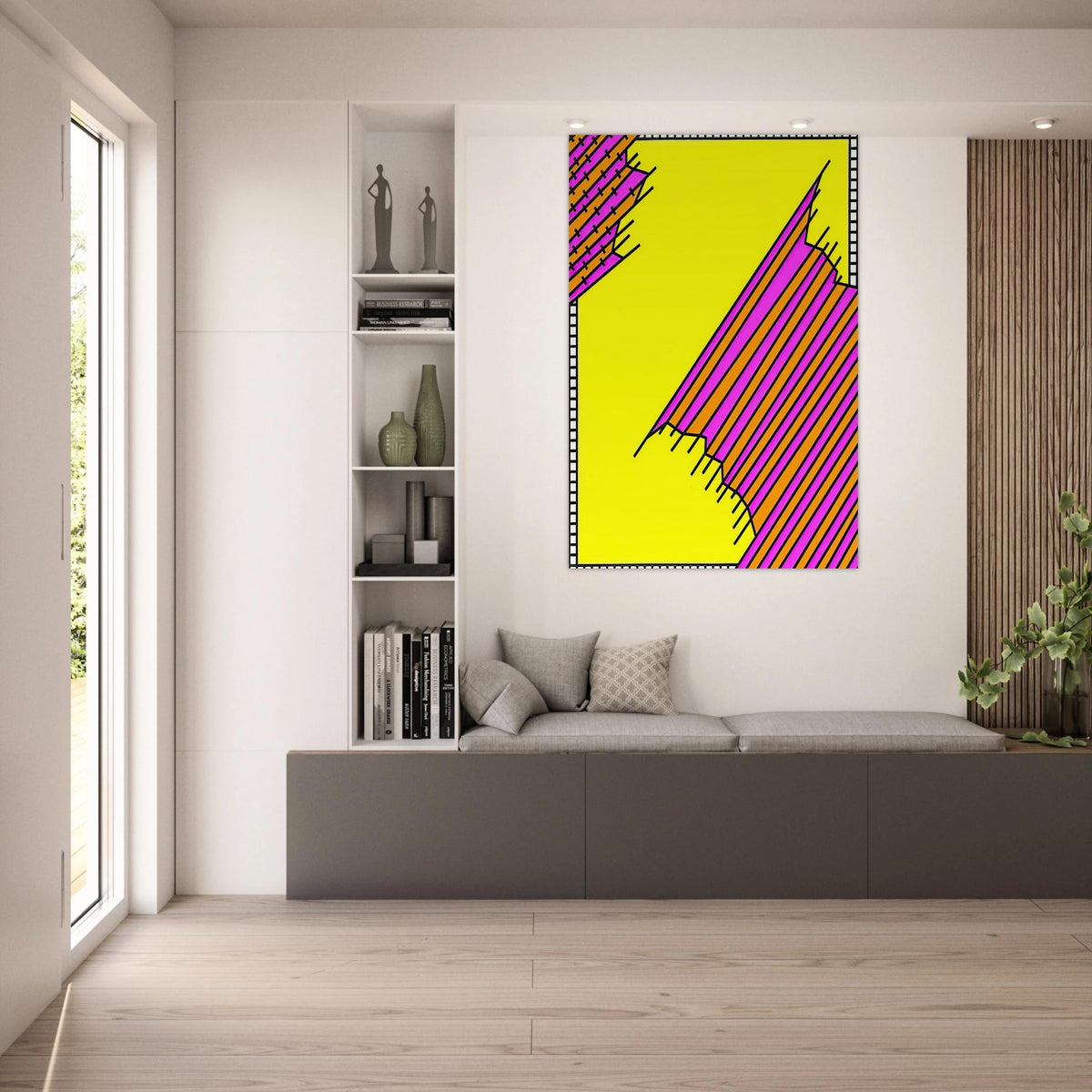 Crossover - 1972 - Nicholas Krushenick Art Prints - 100x150 cm / 40x60″ inches | Nicholas Krushenick Poster | Nicholas Krushenick Prints