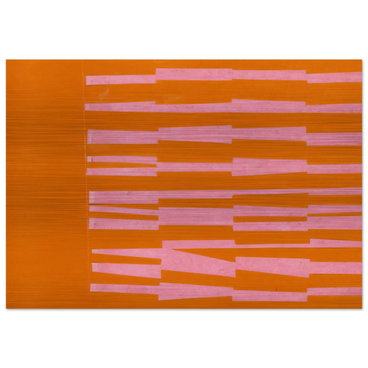 Pink and Orange from the series Line Form Color - Ellsworth Kelly Brushed Aluminum Print - 70x100 cm / 28x40 inches | Ellsworth Kelly Aluminum Print | Ellsworth Kelly Prints