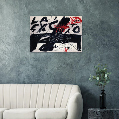 NEGRE I ROIG III FORA 1976 - Antoni Tapies Brushed Aluminum Print - 70x100 cm / 28x40 inches | Antoni Tapies Aluminum Print | Antoni Tapies Prints