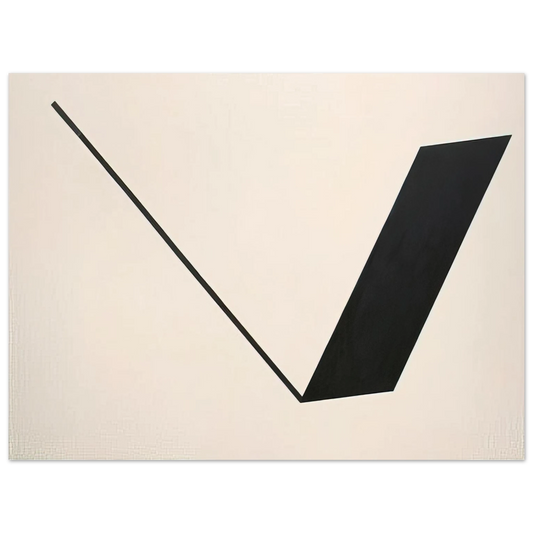 Leon Polk Smith - Big Space - Black Line - 1990  75x100 cm / 30x40inches Fine Art Poster