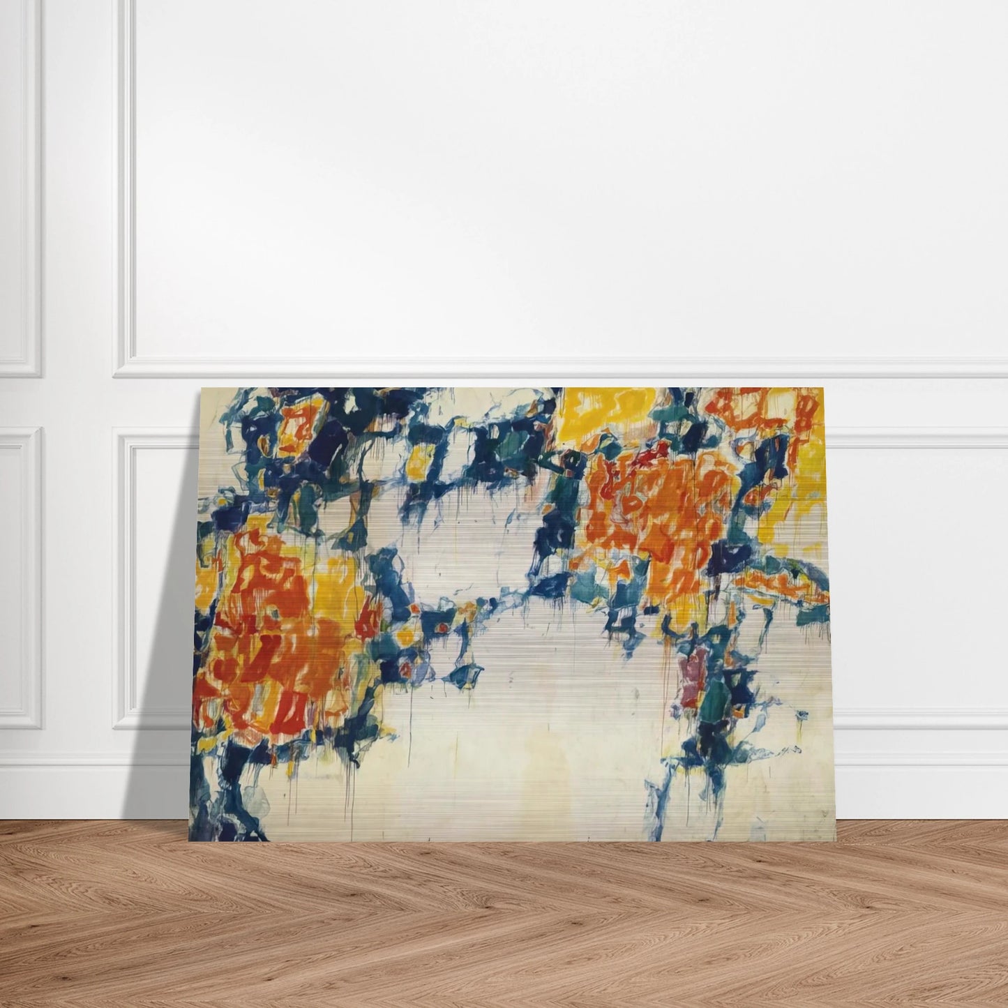 Basel Mural I - Sam Francis Brushed Aluminum Print - 70x100 cm / 28x40 inches | Sam Francis Aluminum Print | Sam Francis Prints