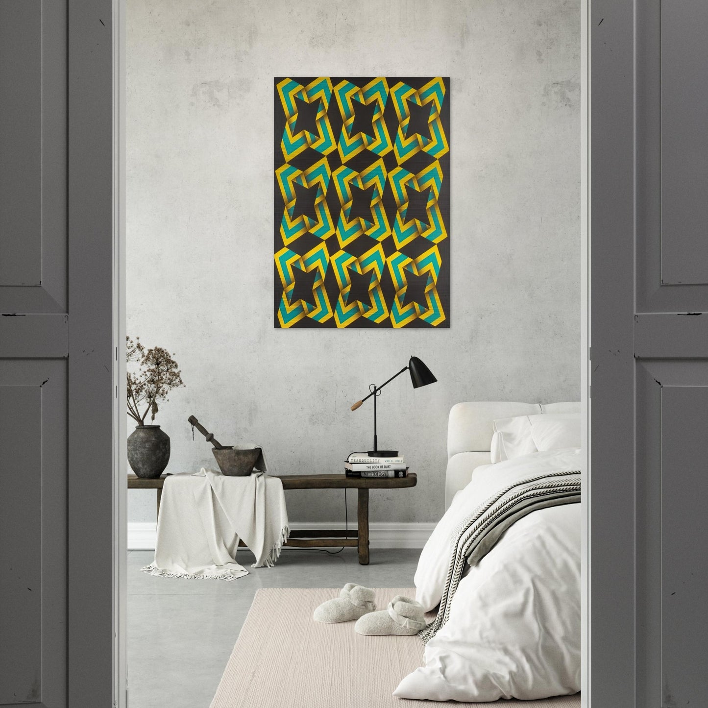 9-Soles - 1967 - Omar Rayo Brushed Aluminum Print - 70x100 cm / 28x40 inches | Omar Rayo Aluminum Print | Omar Rayo Prints