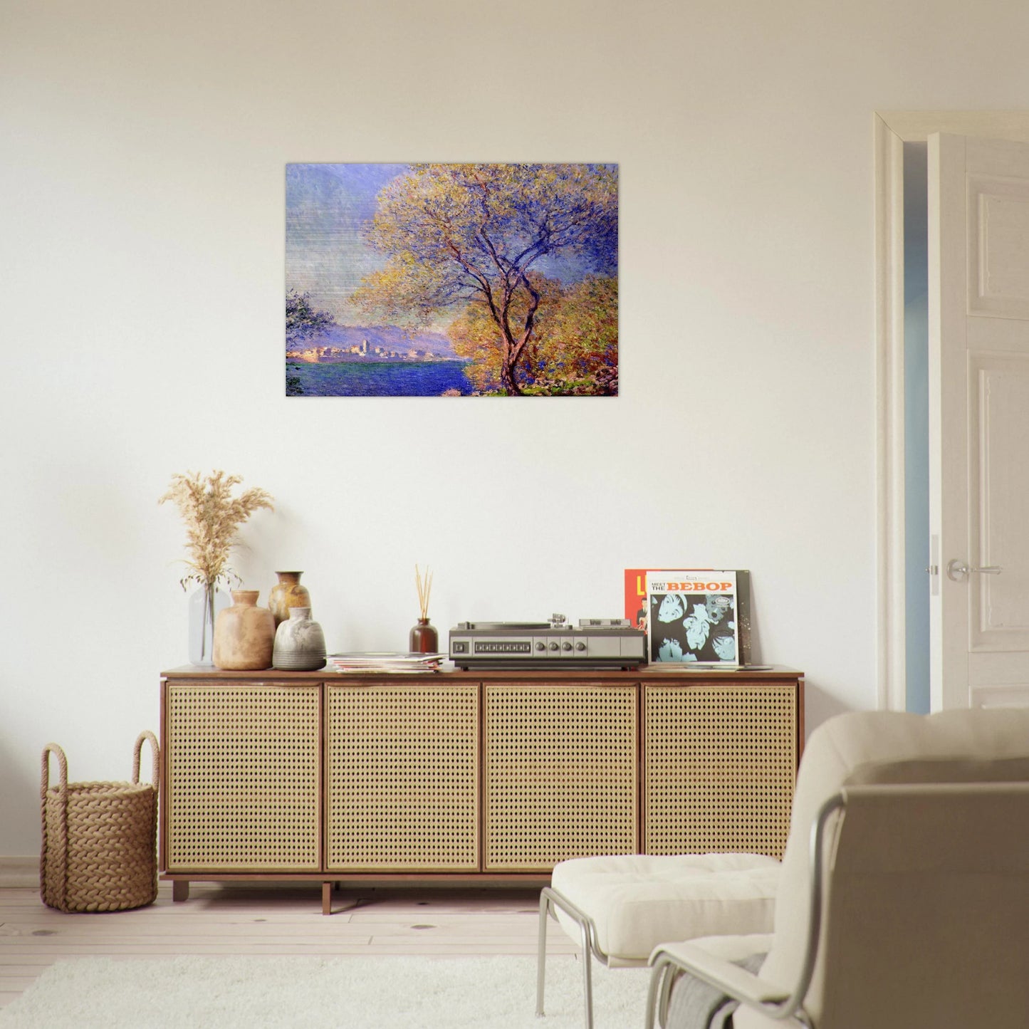 Antibes Seen from the Salis Gardens 01 - claude monet Brushed Aluminum Print - 70x100 cm / 28x40 inches | claude monet Aluminum Print | claude monet Prints