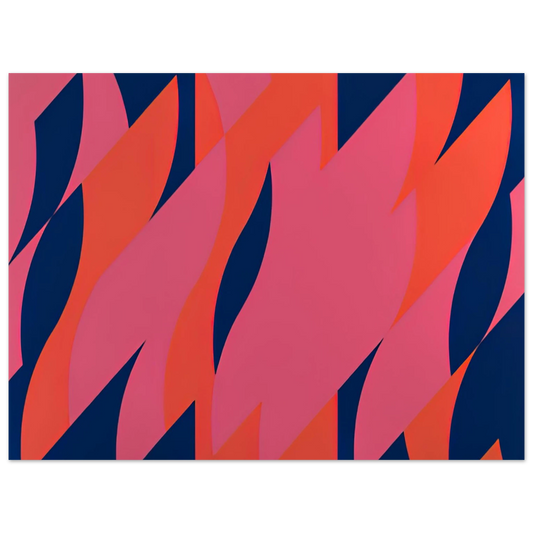 Bridget Riley - RED WITH RED 1 2007  75x100 cm / 30x40inches Fine Art Poster