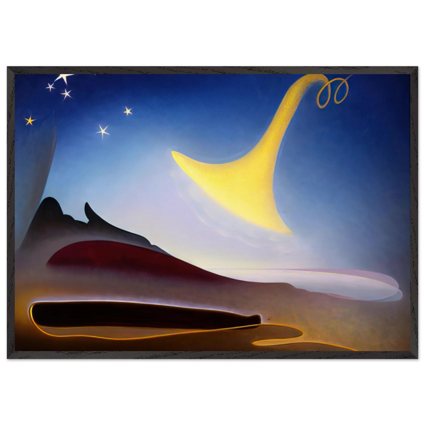 Awakening Memory of Father - 1943 - Agnes Lawrence Pelton 70x100 cm / 28x40 inches Framed Art Print – Black Wooden Frame