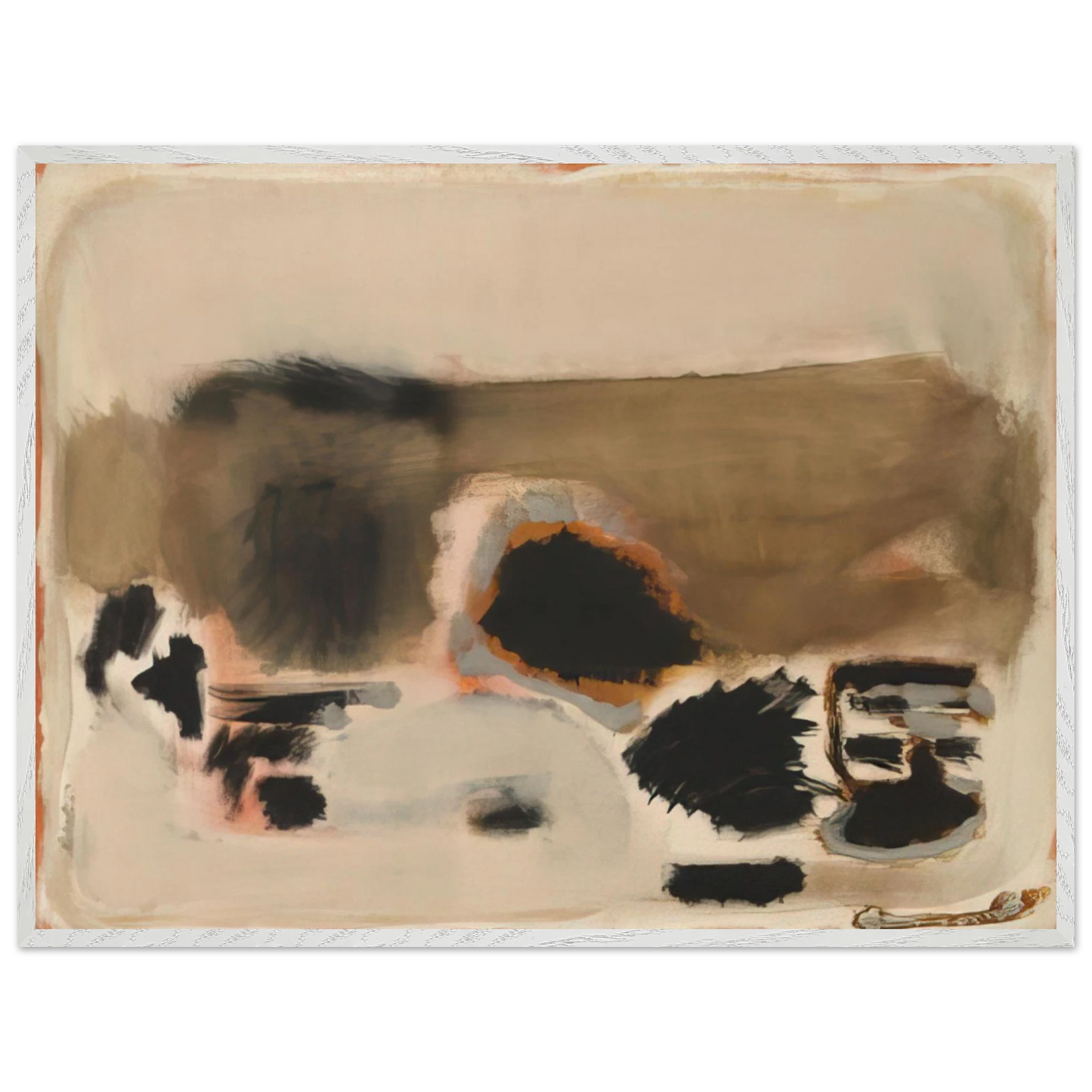 Mark Rothko - No.5No.24 - 1948 Wall Art - 60x80 cm / 24x32 inches - Premium Wooden Framed Poster With Fine Art Paper-canvas - White frame