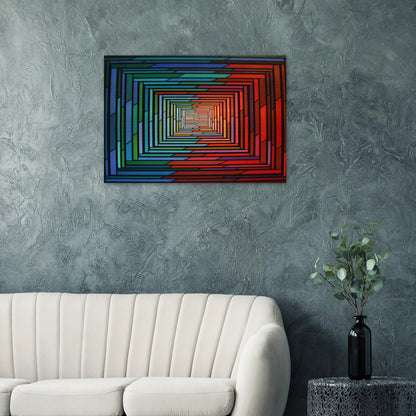 No – Stop - 1996 - Piero Dorazio Brushed Aluminum Print - 70x100 cm / 28x40 inches | Piero Dorazio Aluminum Print | Piero Dorazio Prints