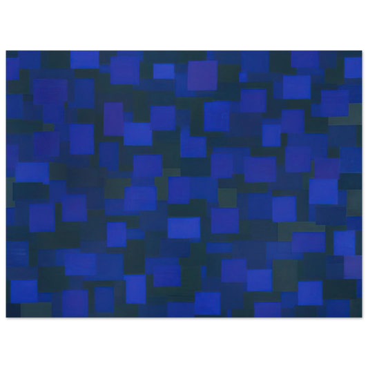 Ad Reinhardt - Number 88 Blue - 1950  75x100 cm / 30x40inches Fine Art Poster