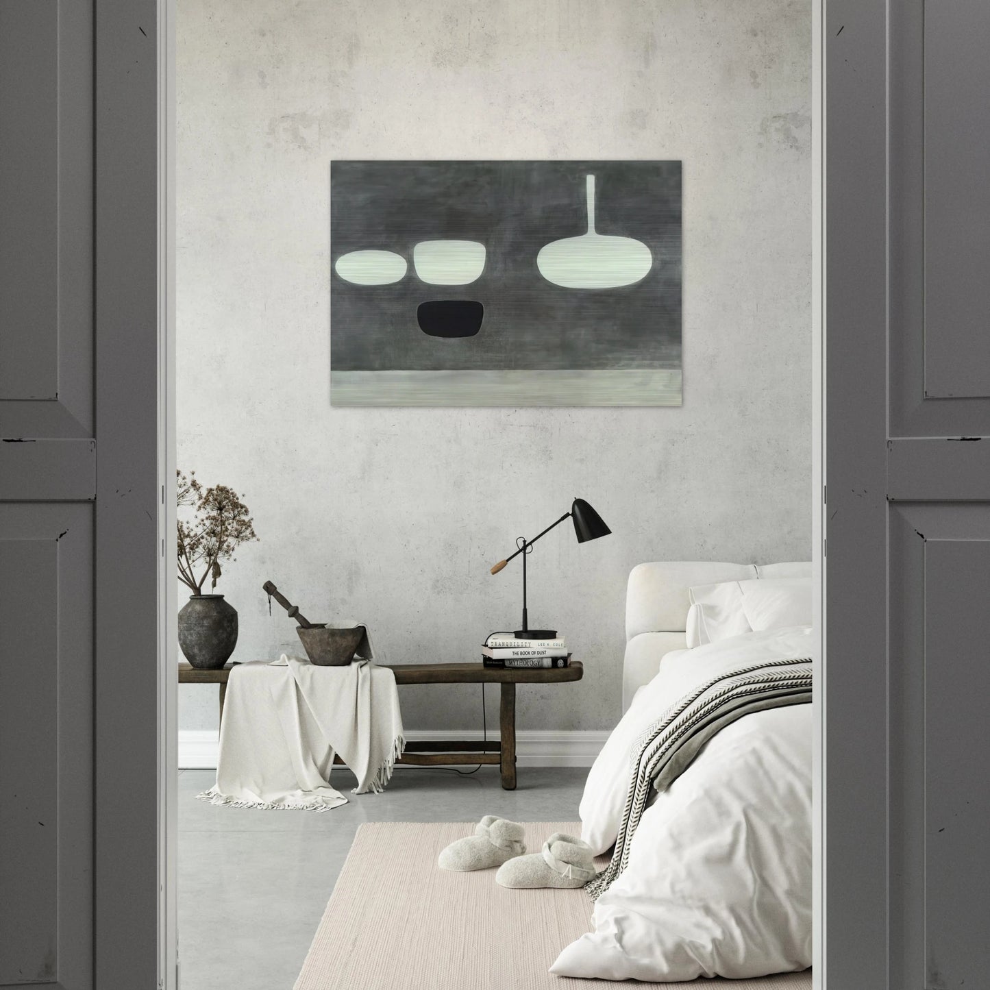 Grey Still Life - 1969 - William Scott Brushed Aluminum Print - 70x100 cm / 28x40 inches | William Scott Aluminum Print | William Scott Prints