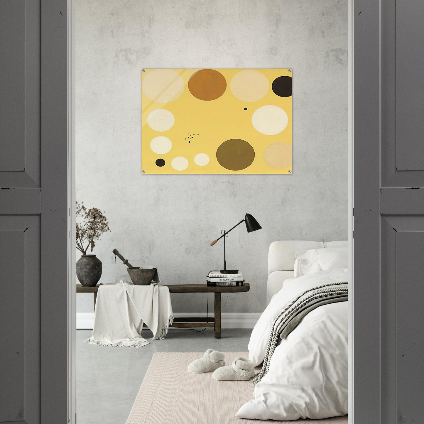 Carta celeste en amarillo n° 1 - 1953 1 - Lolo Soldevilla Acrylic Print - 70x100 cm / 28x40″ inches