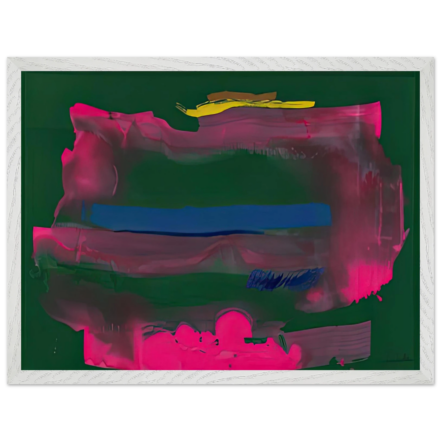 Helen Frankenthaler - Reef, 1991- Wall Art - 60x80 cm / 24x32 inches - Premium Wooden Framed Poster With Fine Art Paper-canvas - White frame