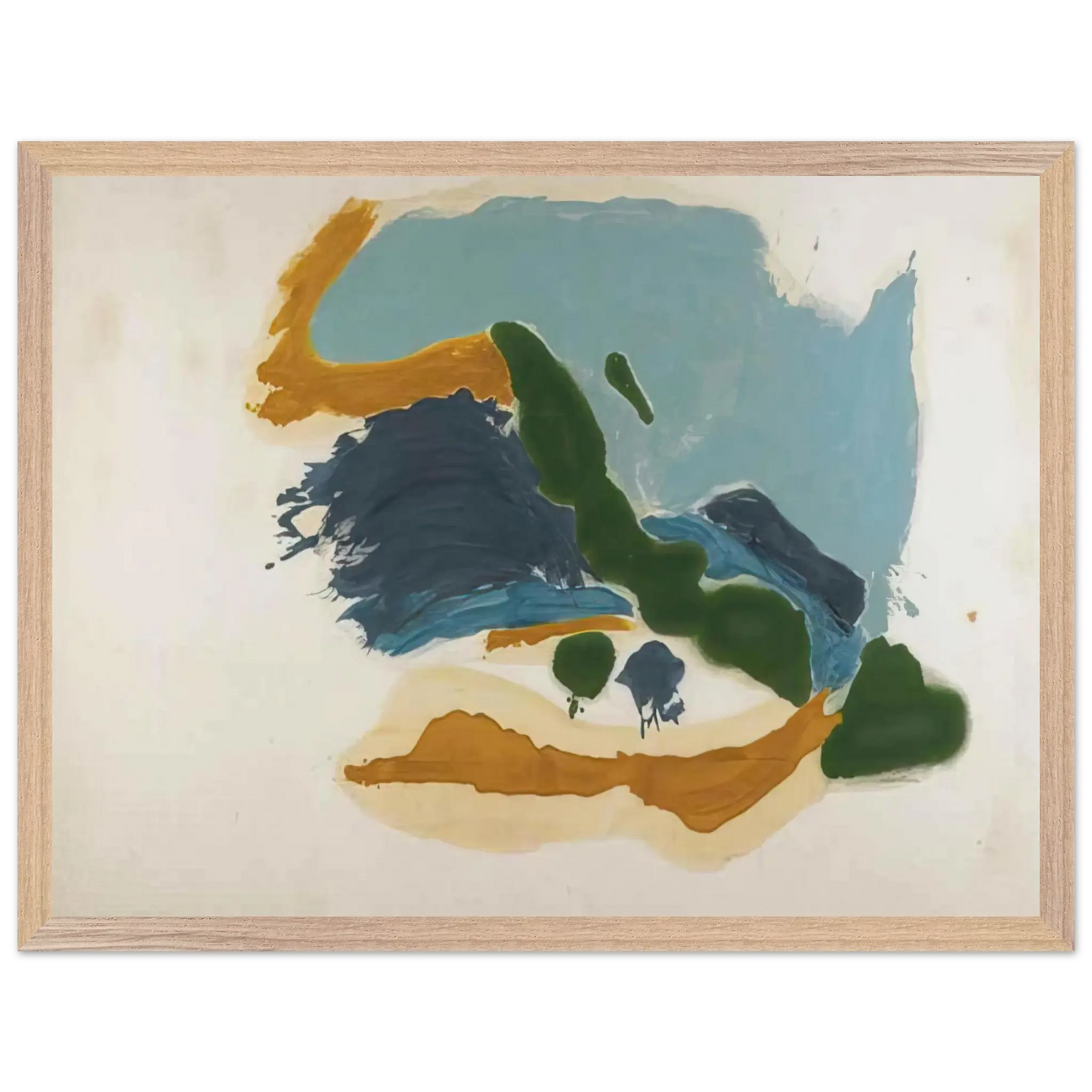 Helen Frankenthaler - Tuscany - 1963 Wall art - 27x35 cm / 11x14 Inches - Premium Wooden Framed Poster With Fine Art Paper - Wood frame