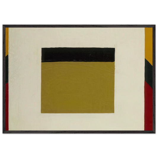 White Square - Al Held 70x100 cm / 28x40 inches Framed Art Print – Black Wooden Frame