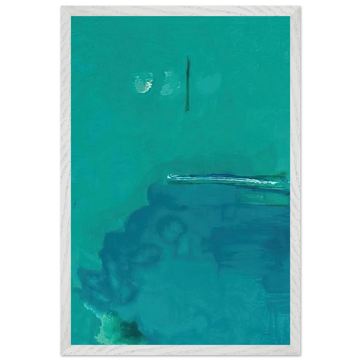 Helen Frankenthaler - Contentment Island - 2004 Wall art - 45x60 cm / 18x24 inches - Premium Wooden Framed Poster With Fine Art Paper-canvas - Black frame