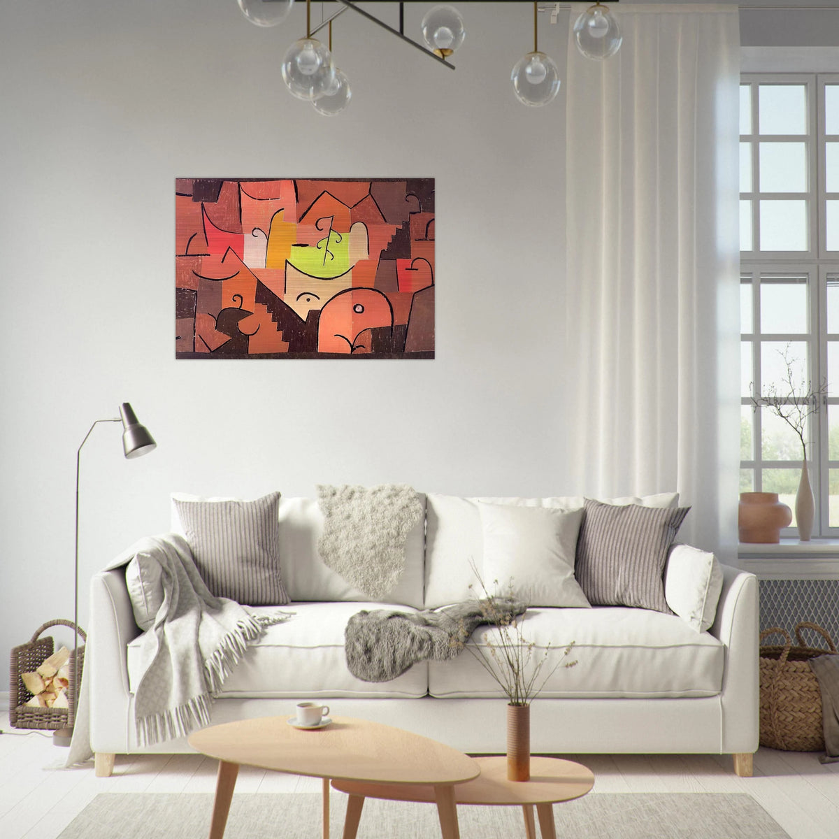 STAGE LANDSCAPE 1922 - Paul Klee Brushed Aluminum Print - 70x100 cm / 28x40 inches | Paul Klee Aluminum Print | Paul Klee Prints