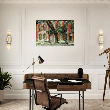 Old Dutch Building, Fishkill, New York - Childe Hassam Brushed Aluminum Print - 70x100 cm / 28x40 inches | Childe Hassam Aluminum Print | Childe Hassam Prints