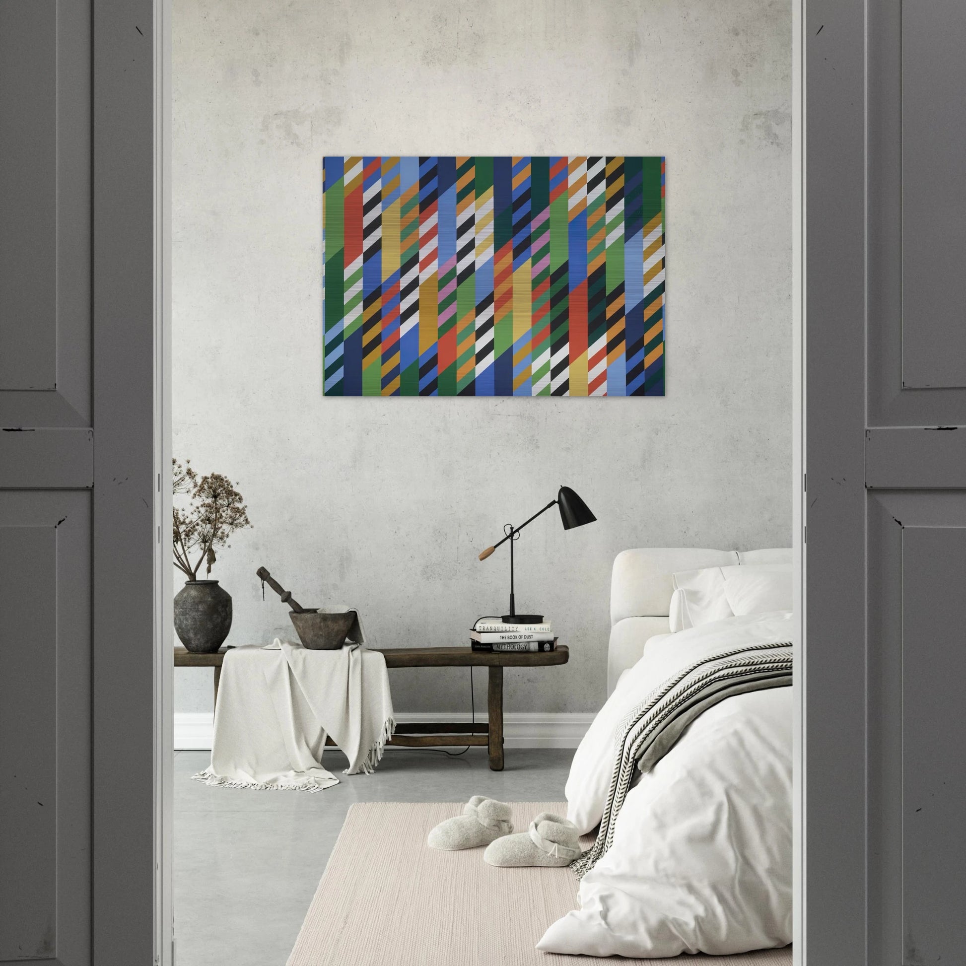 CONVERSATION 1992 - Bridget Riley Brushed Aluminum Print - 70x100 cm / 28x40 inches | Bridget Riley Aluminum Print | Bridget Riley Prints