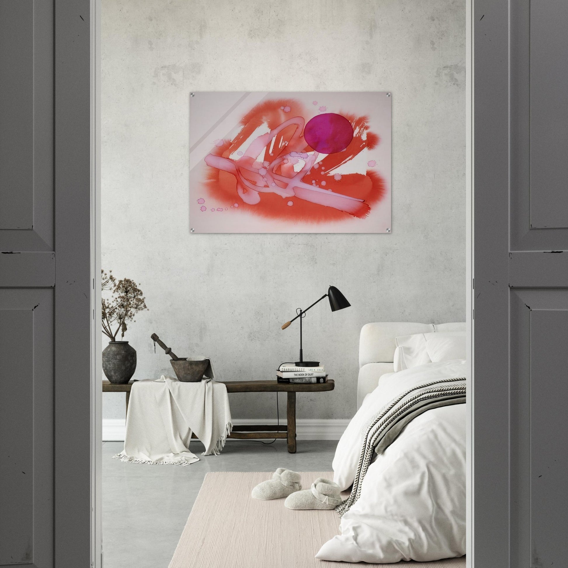 UNTITLED PURPLE AND RED - Luis Feito Acrylic Print - 70x100 cm / 28x40″ inches | Luis Feito Wall Art | Luis Feito Prints