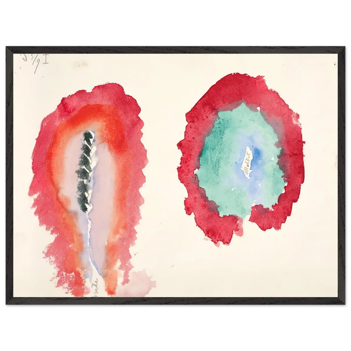 Hilma af Klint - WHEAT AND WORMWOOD 1922 Wall art - A2 (42 x 59.4  cm) - Fine Art Poster - -