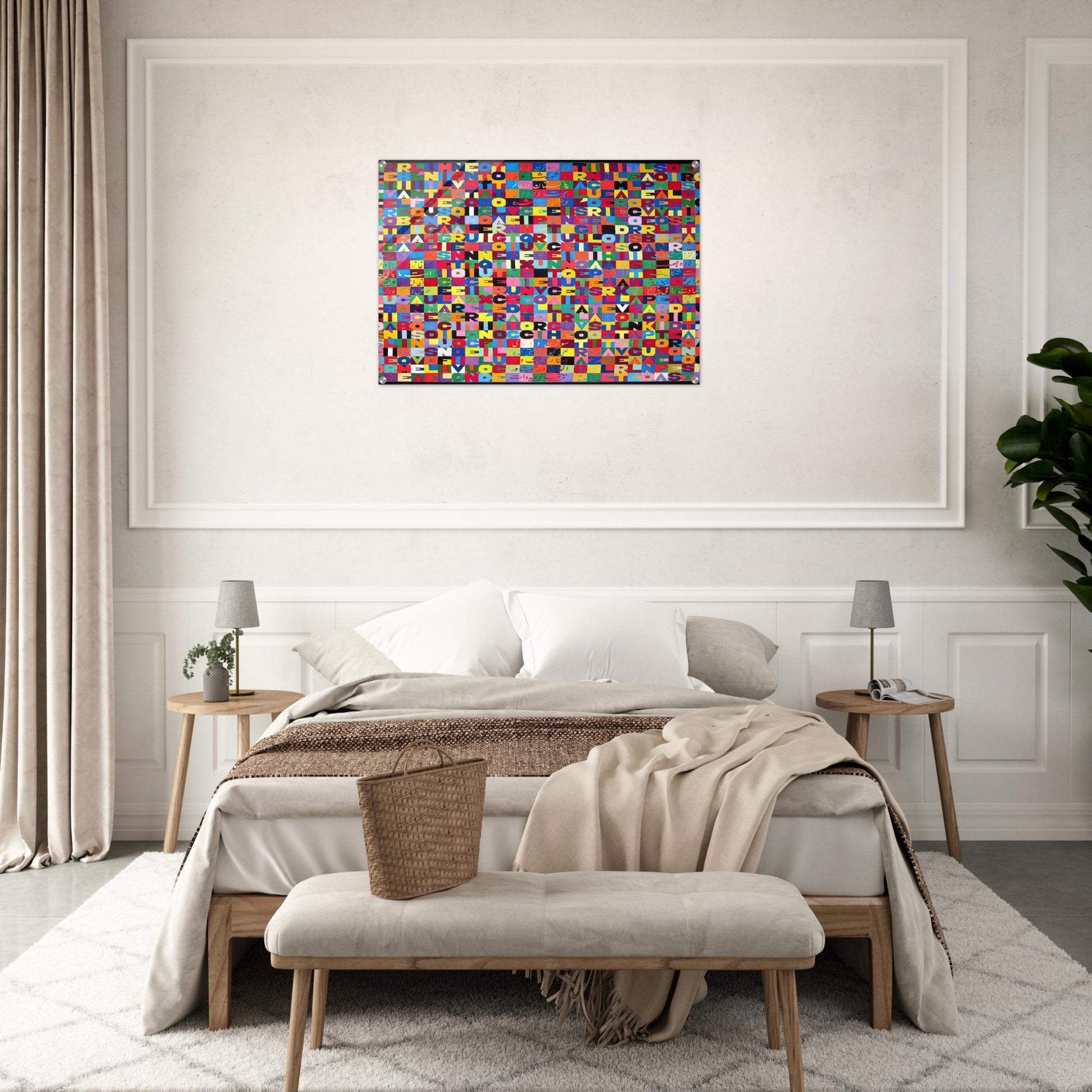 METTERE I VERBI ALL INFINITO MILLENOVECENTO OTTANTOTTO 1988 - Alighiero Boetti Acrylic Print - 70x100 cm / 28x40″ inches