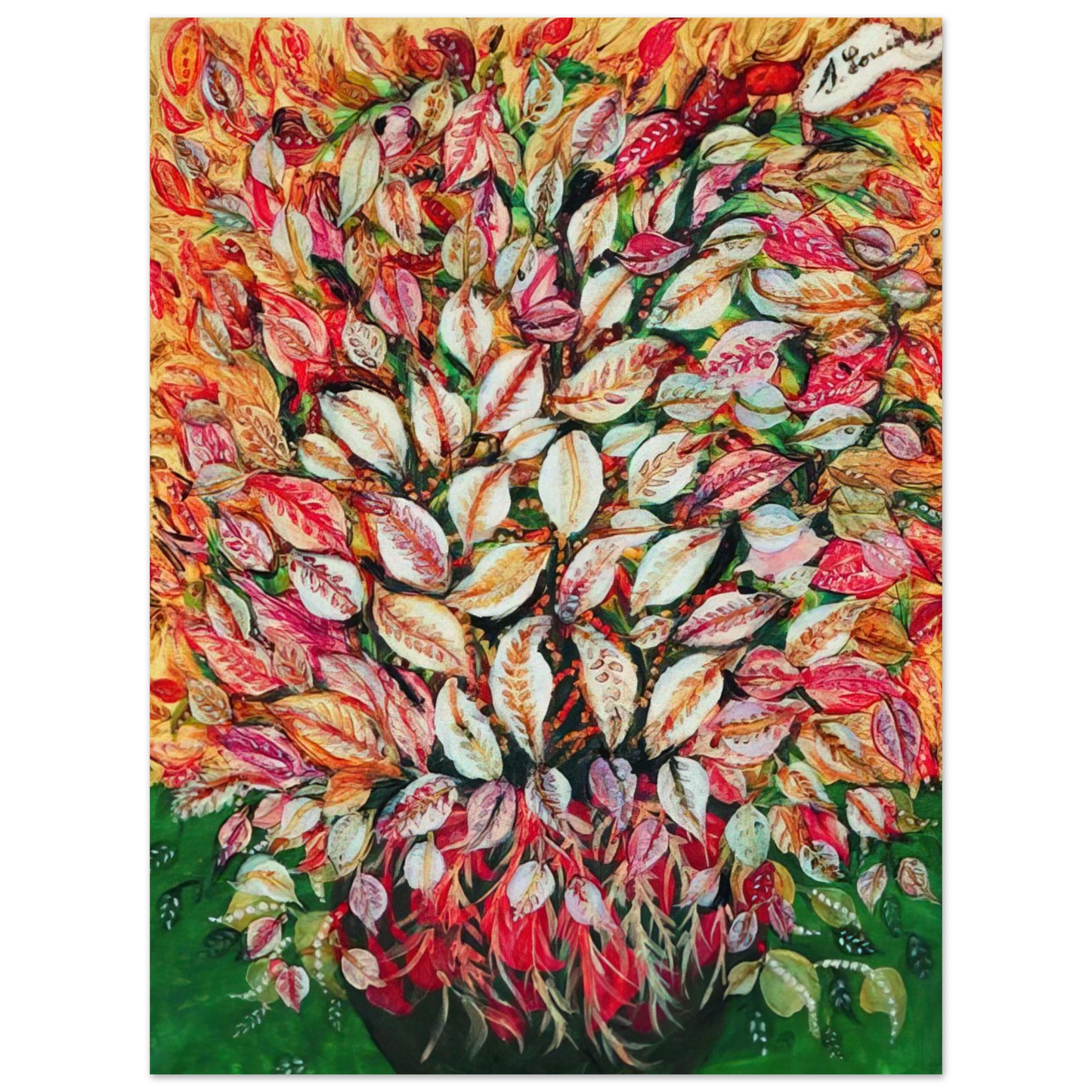 Seraphine Louis - Feuilles - 1928  75x100 cm / 30x40inches Fine Art Poster