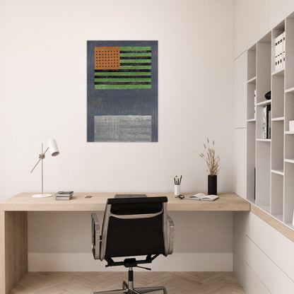 FLAGS ULAE 42 - Jasper Johns Brushed Aluminum Print - 70x100 cm / 28x40 inches | Jasper Johns Aluminum Print | Jasper Johns Prints