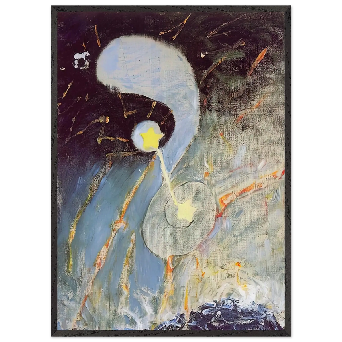Hilma af Klint - CHAOS NR 2 1906 Wall art - 70x100 cm / 28x40 Inches - Premium Wooden Framed Poster With Fine Art Paper - Wood frame