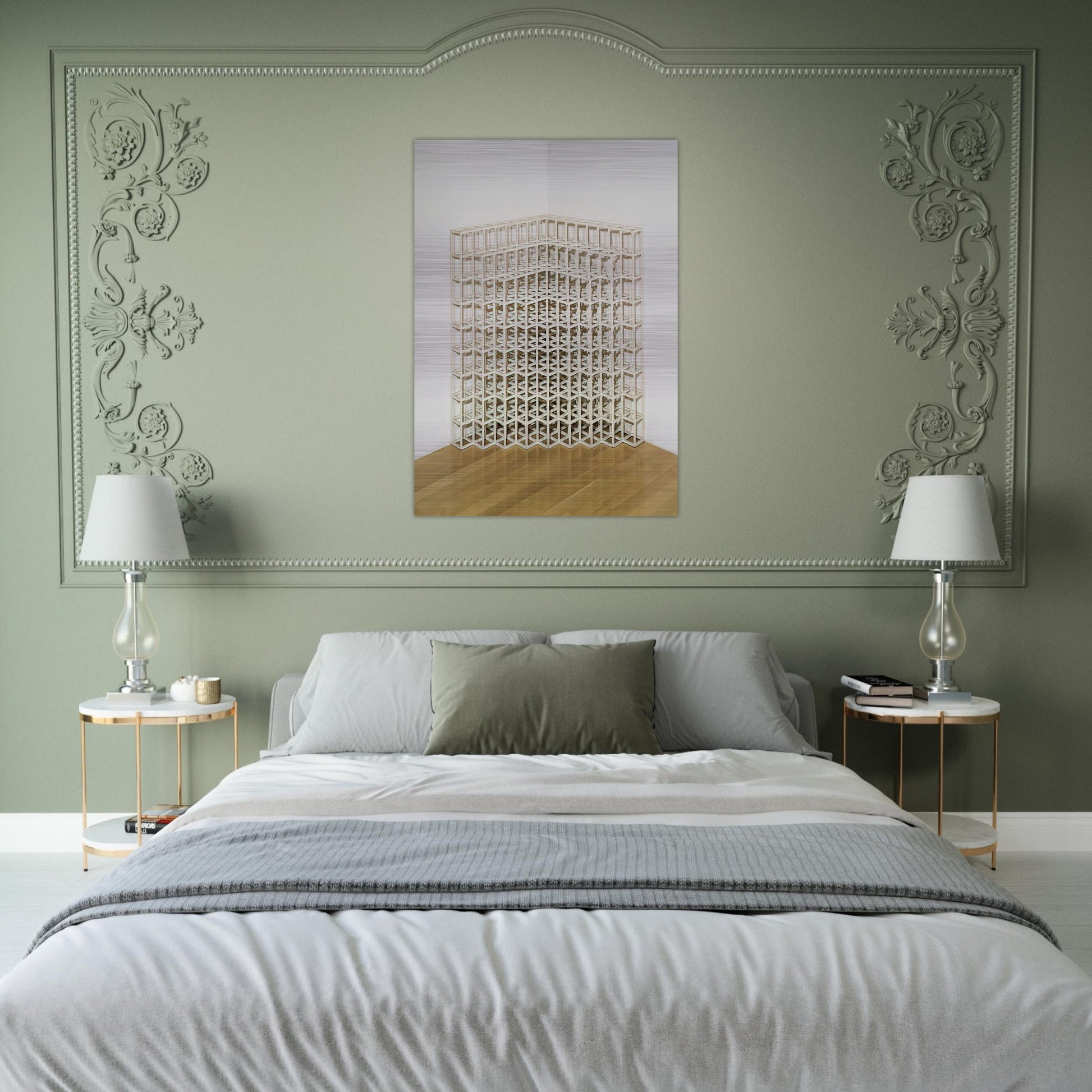 Corner Piece No. 2 - Sol LeWitt Brushed Aluminum Print - 70x100 cm / 28x40 inches | Sol LeWitt Aluminum Print | Sol LeWitt Prints