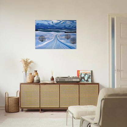 Winter Roads - Hiroshi Nagai Brushed Aluminum Print - 70x100 cm / 28x40 inches | Hiroshi Nagai Aluminum Print | Hiroshi Nagai Prints