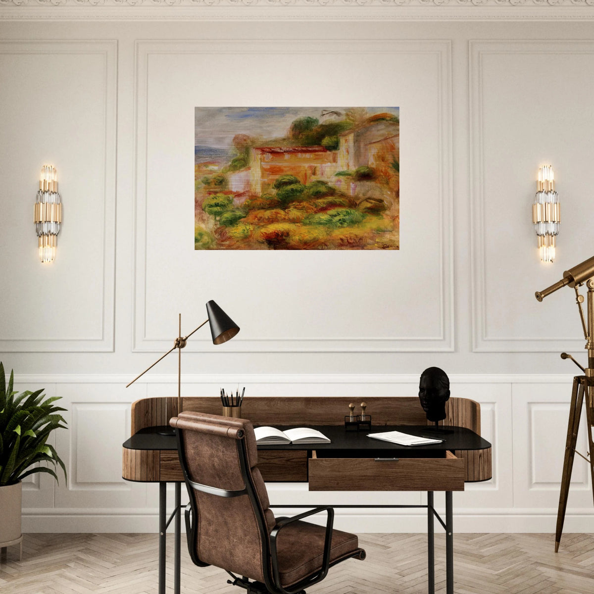 Maison de la Poste - Pierre-Auguste Renoir Brushed Aluminum Print - 70x100 cm / 28x40 inches | Pierre-Auguste Renoir Aluminum Print | Pierre-Auguste Renoir Prints