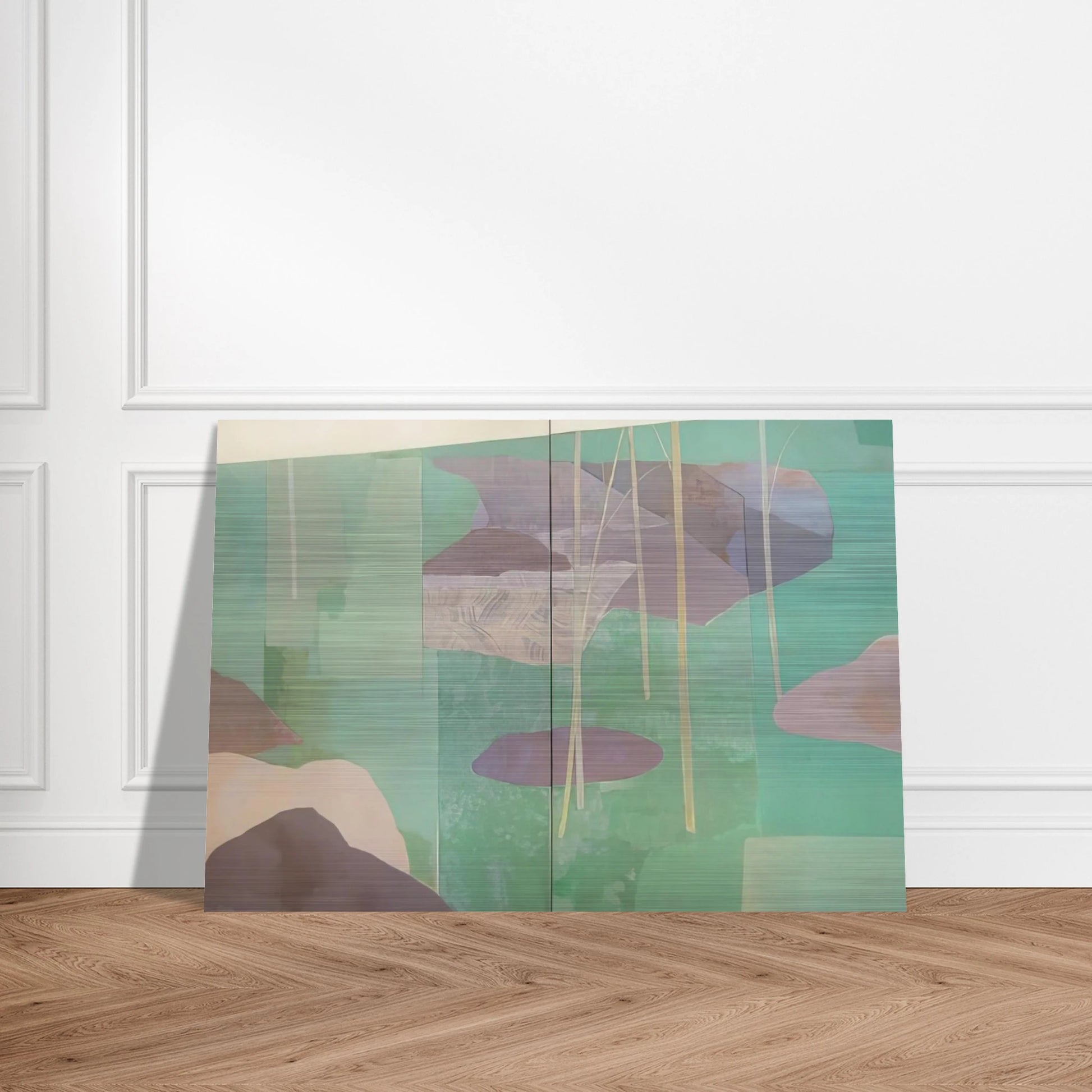 Young Bamboo Diptych - Abstract Expressionism - Kenzo Okada Brushed Aluminum Print - 70x100 cm / 28x40 inches | Kenzo Okada Aluminum Print | Kenzo Okada Prints