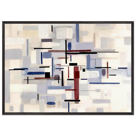 From Black to White Through Violet - 1948 - Bruno Munari 70x100 cm / 28x40 inches Framed Art Print – Black Wooden Frame