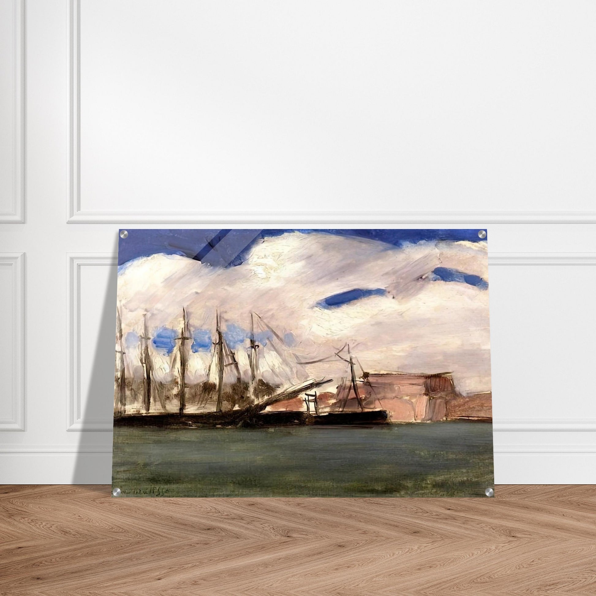 WHITE CLOUDS THE OLD PORT OF MARSEILLE 1918 - Henri Matisse Acrylic Print - 70x100 cm / 28x40″ inches