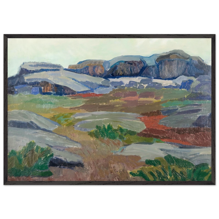 View from Pellinge - Expressionism - Tove Jansson 70x100 cm / 28x40 inches Framed Art Print – Black Wooden Frame