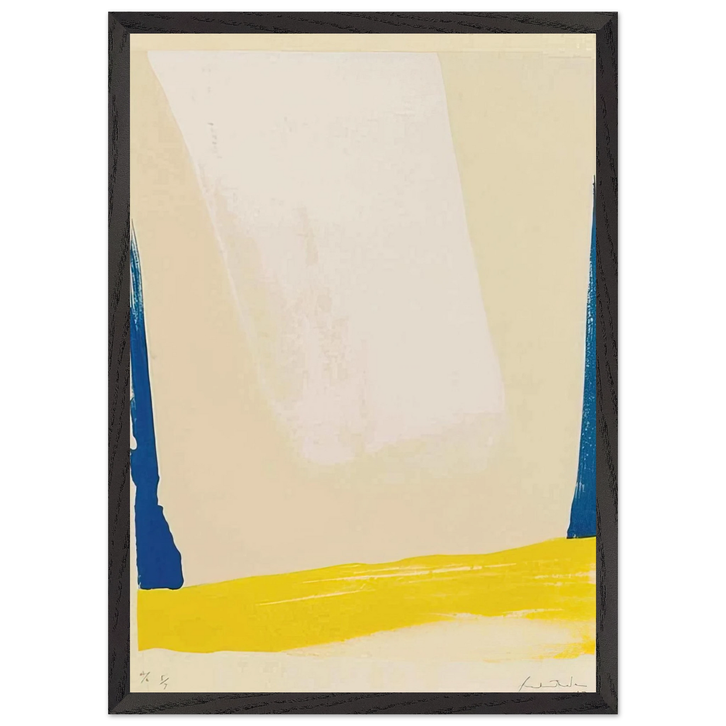 Helen Frankenthaler - White Portal - 1967 Wall art - 40x50 cm / 16x20 inches - Premium Wooden Framed Poster With Fine Art Paper-canvas - White frame