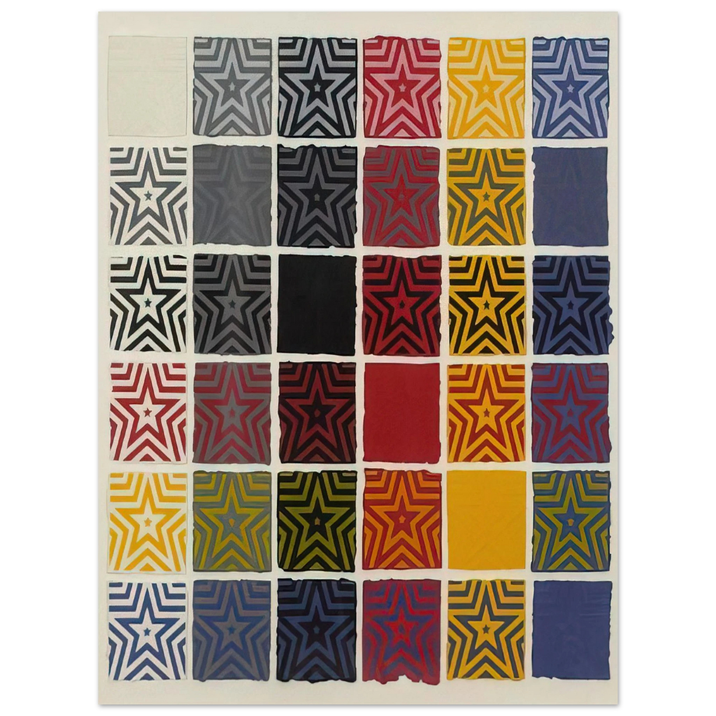 Sol LeWitt - Stars 5 Pointed  75x100 cm / 30x40inches Fine Art Poster