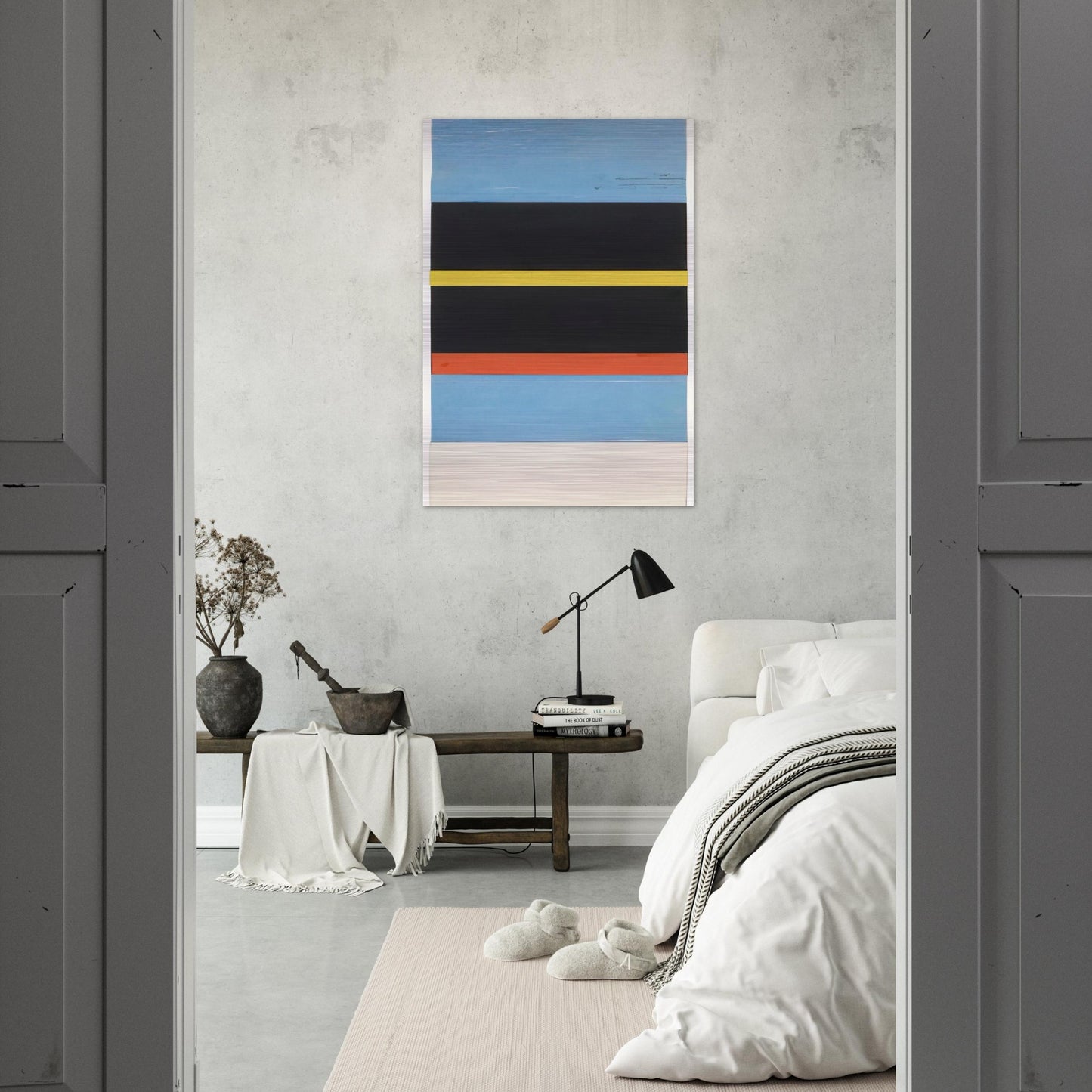 Boats in Sanary Harbor - Ellsworth Kelly Brushed Aluminum Print - 70x100 cm / 28x40 inches | Ellsworth Kelly Aluminum Print | Ellsworth Kelly Prints