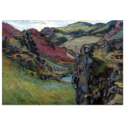 Landscape near Saint-Julien-des-Chazes - Armand Guillaumin Brushed Aluminum Print - 70x100 cm / 28x40 inches | Armand Guillaumin Aluminum Print | Armand Guillaumin Prints