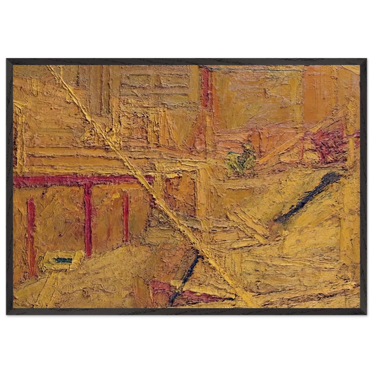 MAPLES DEMO - Frank Auerbach 70x100 cm / 28x40 inches Framed Art Print – Black Wooden Frame