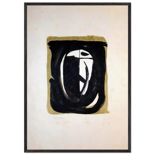 Untitled - 1975 N8 - Bram van Velde 70x100 cm / 28x40 inches Framed Art Print – Black Wooden Frame