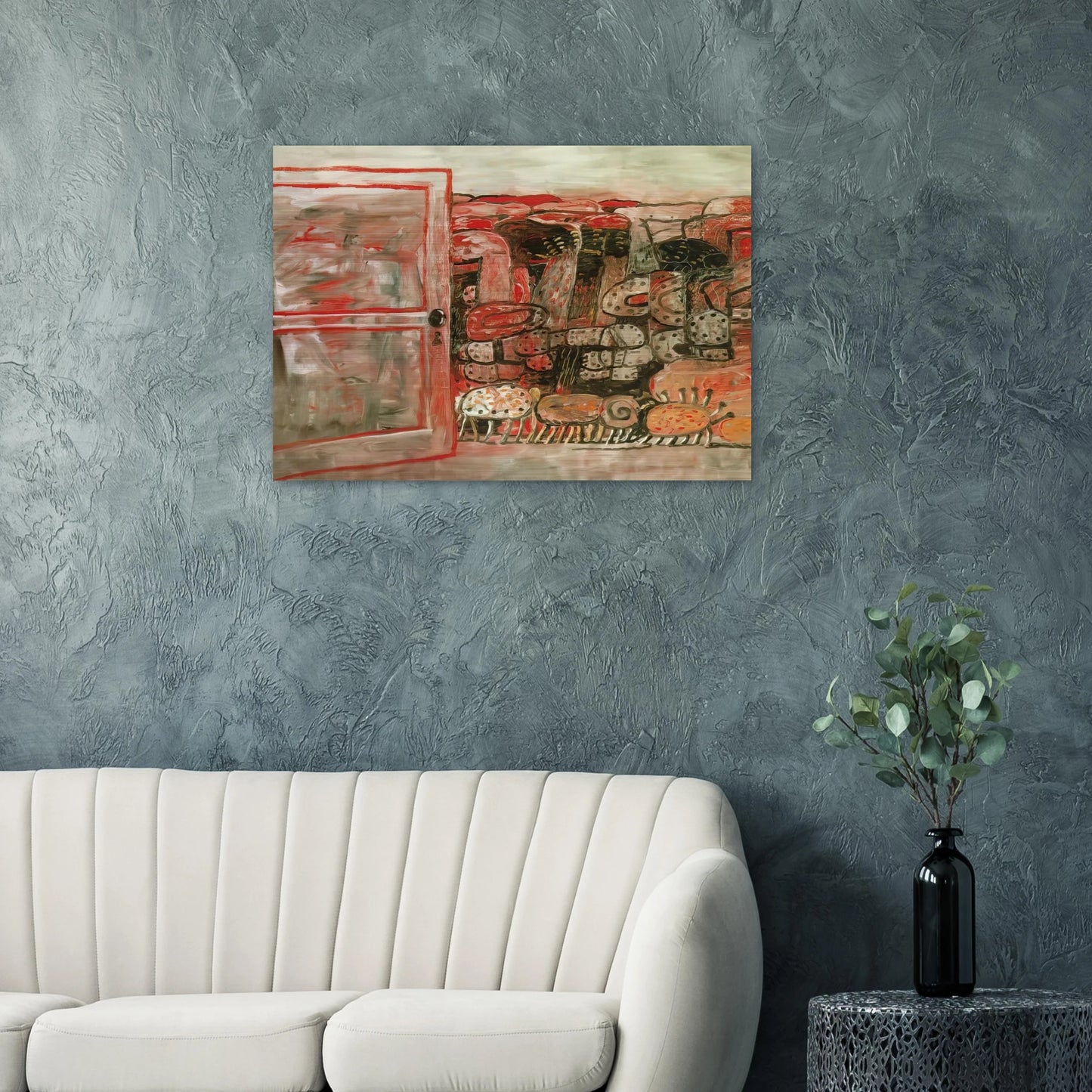 ENTRANCE - Philip Guston Brushed Aluminum Print - 70x100 cm / 28x40 inches | Philip Guston Aluminum Print | Philip Guston Prints