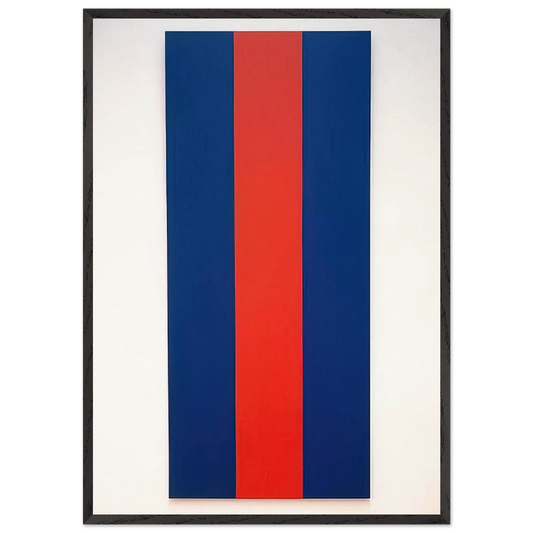 Voice of Fire - Barnett Newman 70x100 cm / 28x40 inches Framed Art Print – Black Wooden Frame