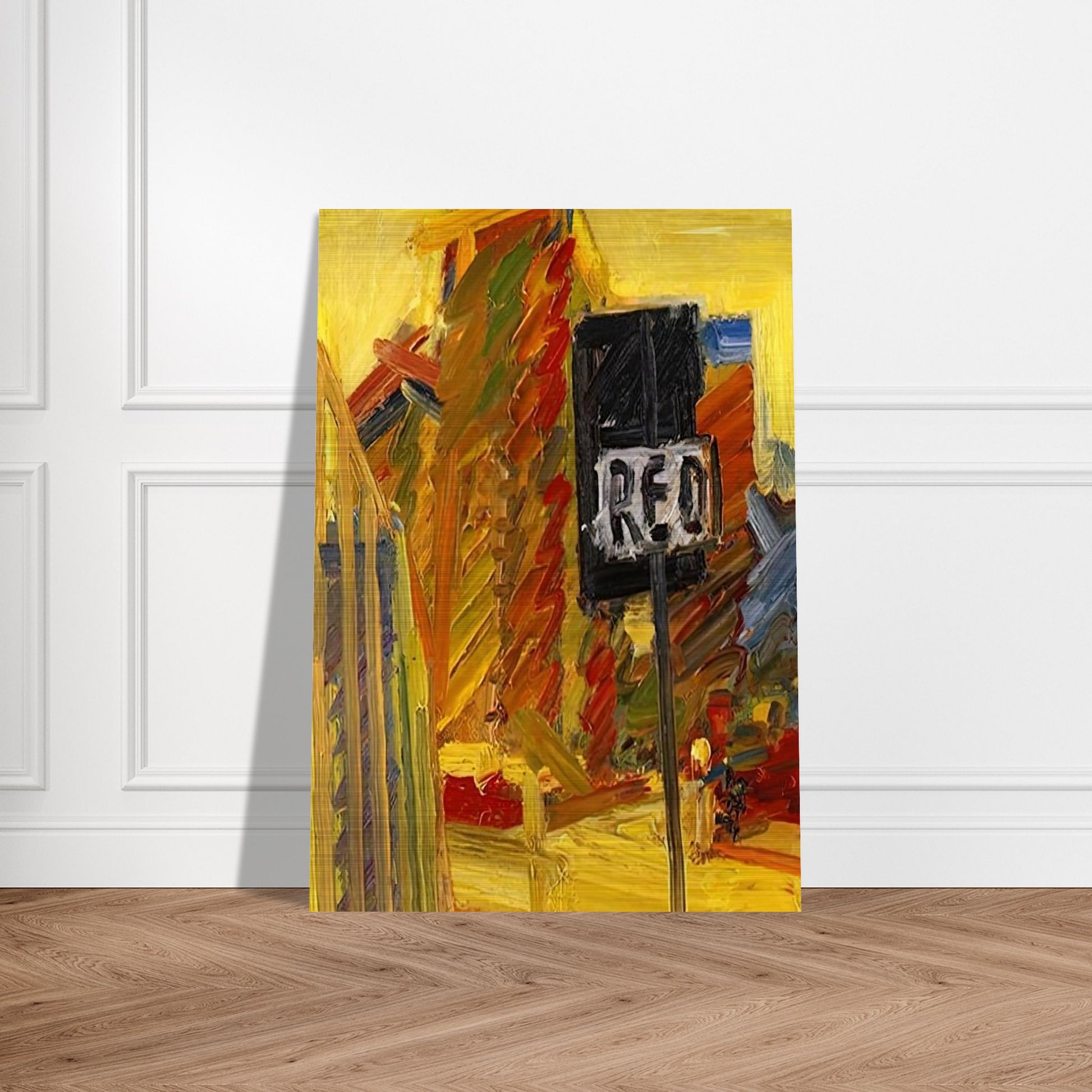 TOWER BLOCKS - Frank Auerbach Brushed Aluminum Print - 70x100 cm / 28x40 inches | Frank Auerbach Aluminum Print | Frank Auerbach Prints