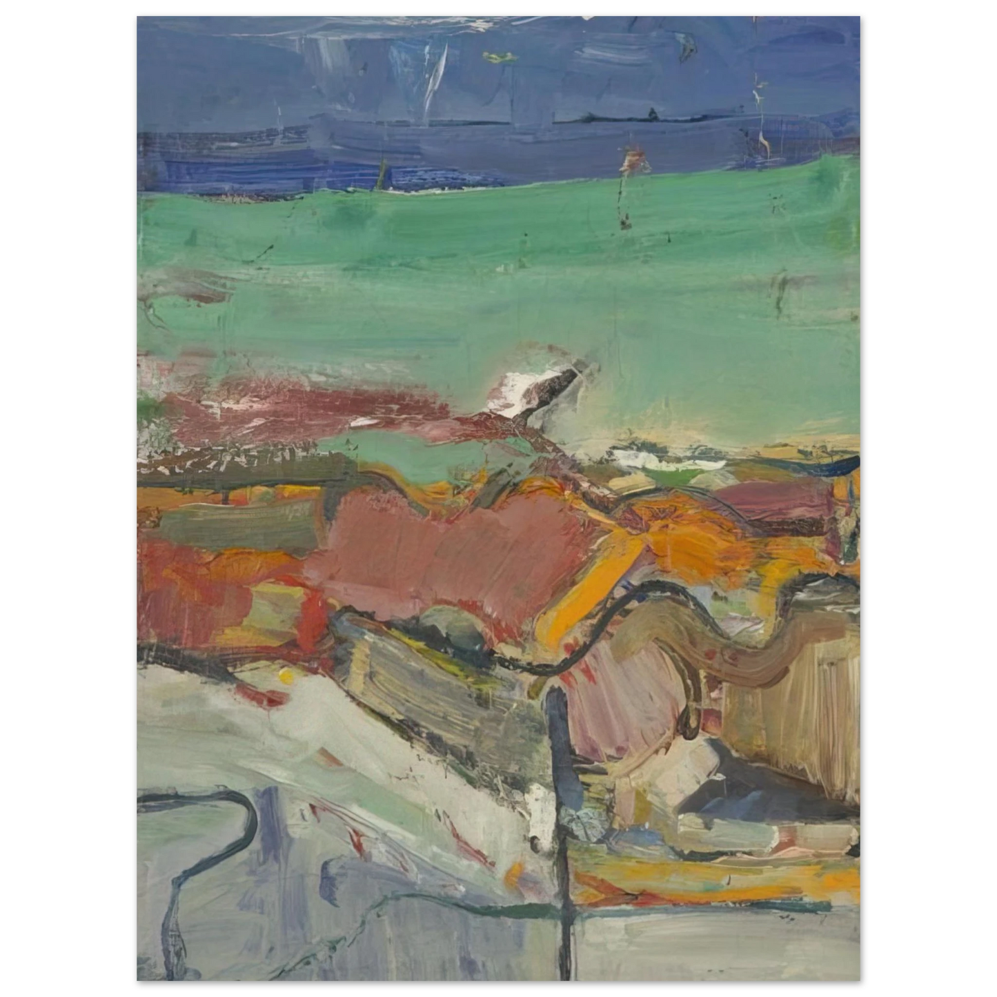 Richard Diebenkorn - Berkeley  75x100 cm / 30x40inches Fine Art Poster