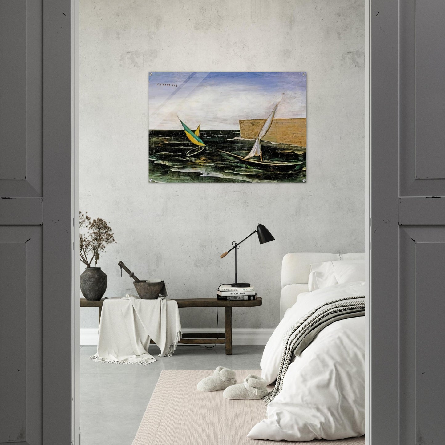 VELE NEL PORTO - Carlo Carra Acrylic Print - 70x100 cm / 28x40″ inches