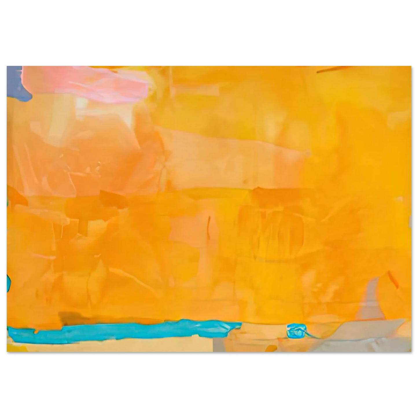 Helen Frankenthaler - Royal Fireworks, 1975- Wall Art - 21x29.7 cm / 8x12" - Premium Wooden Framed Poster With Fine Art Paper-canvas - White frame